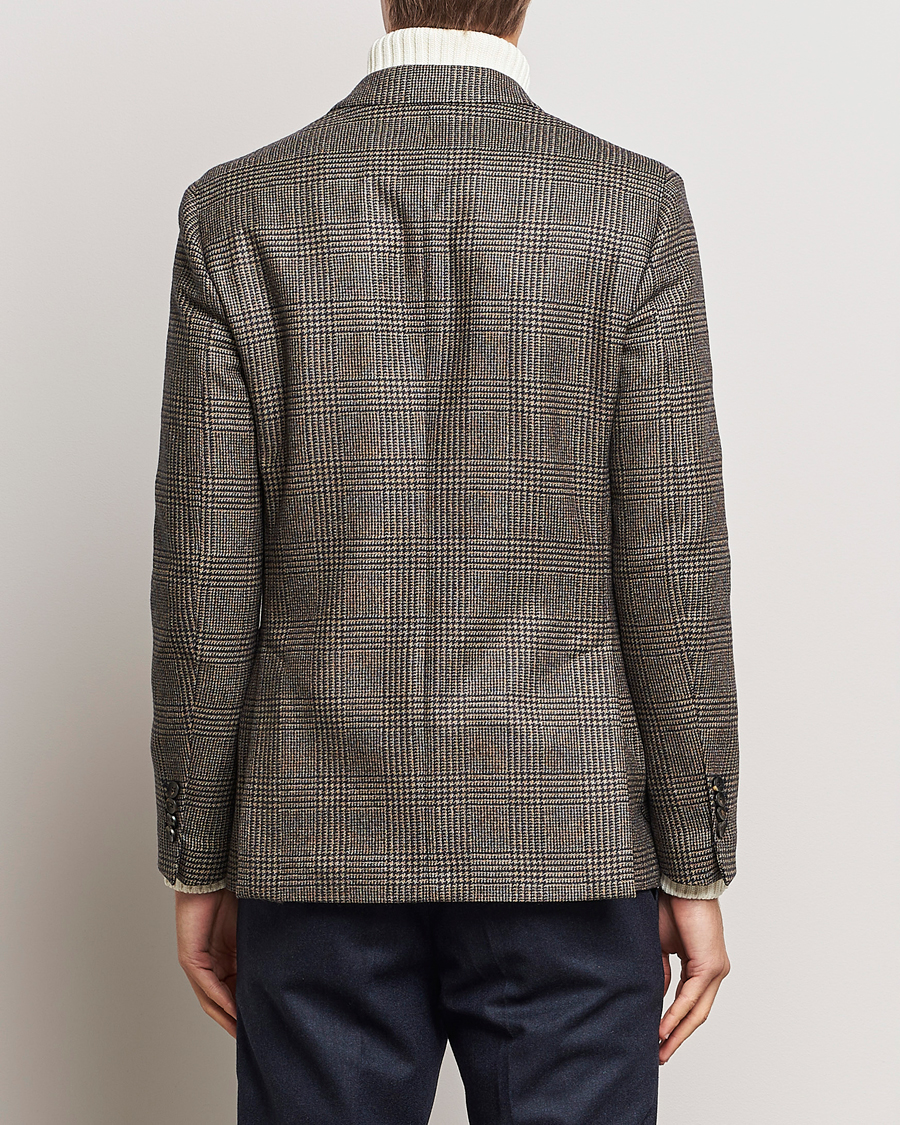 Men | Blazers | Lardini | Checked Wool Blazer Brown/Navy