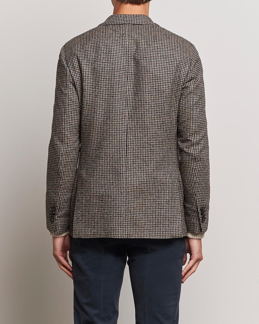 Men | Blazers | Lardini | Wool/Silk/Cashmere Houndstooth Blazer Beige/Green