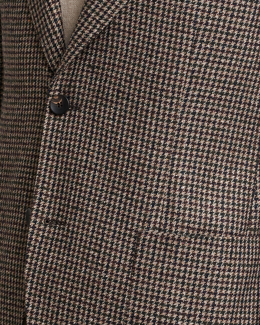 Men | Blazers | Lardini | Wool/Silk/Cashmere Houndstooth Blazer Beige/Green
