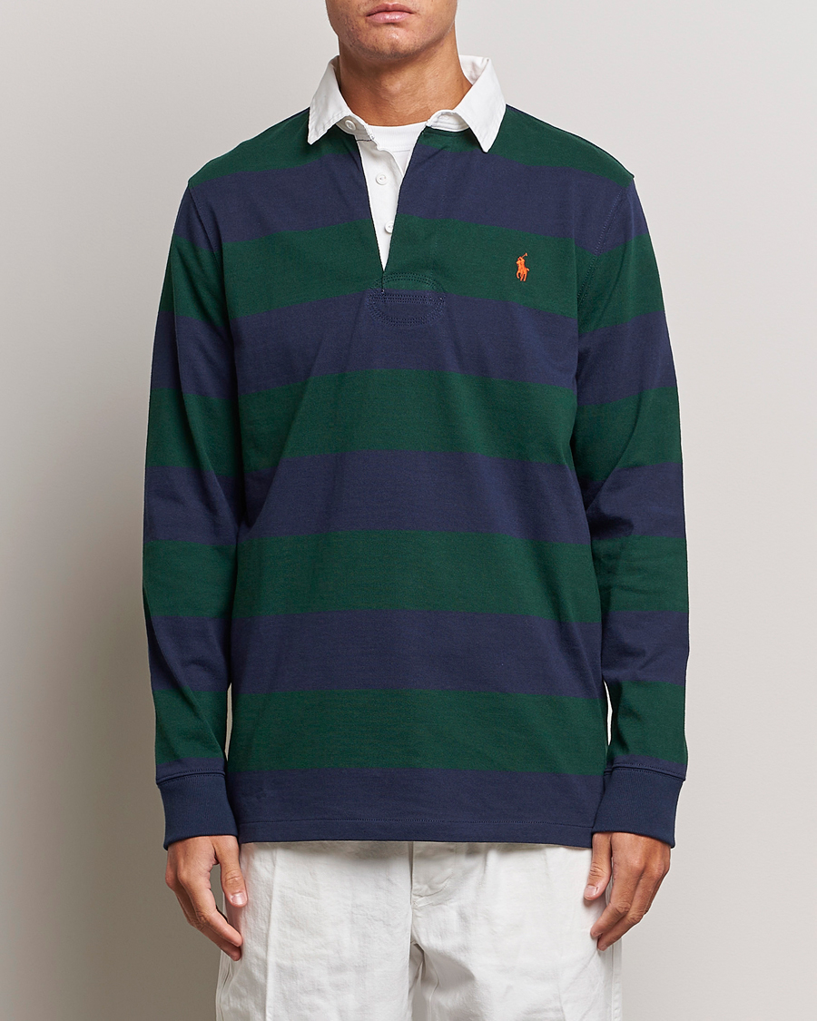 Men | Sweaters & Knitwear | Polo Ralph Lauren | Jersey Striped Rugger Navy/Green