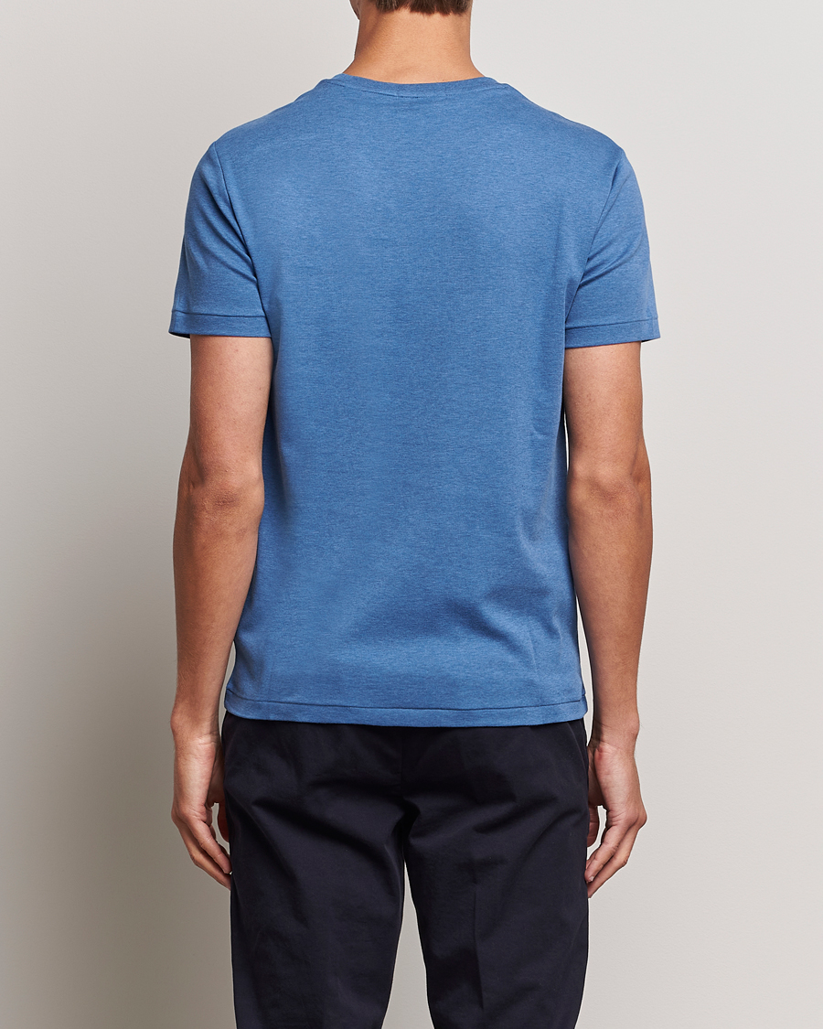 Men | T-Shirts | Polo Ralph Lauren | Luxury Pima Cotton Crew Neck T-Shirt Fog Blue Heather