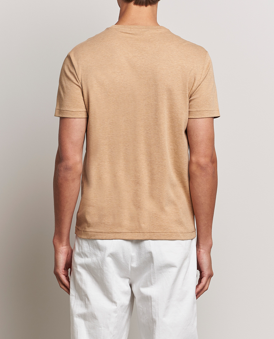 Men | T-Shirts | Polo Ralph Lauren | Luxury Pima Cotton Crew Neck T-Shirt Camel Heather