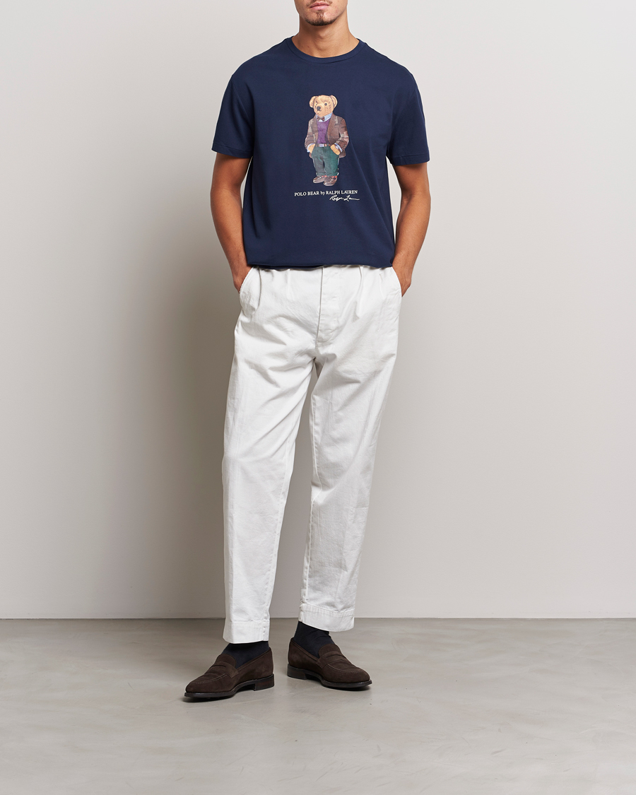 Men | T-Shirts | Polo Ralph Lauren | Printed Heritage Bear T-Shirt Cruise Navy