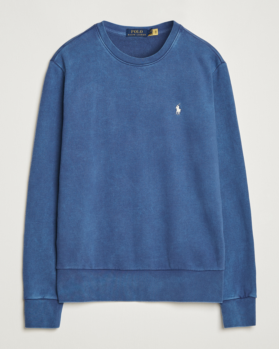 Men | Sweaters & Knitwear | Polo Ralph Lauren | Loopback Terry Crew Neck Sweatshirt Light Navy