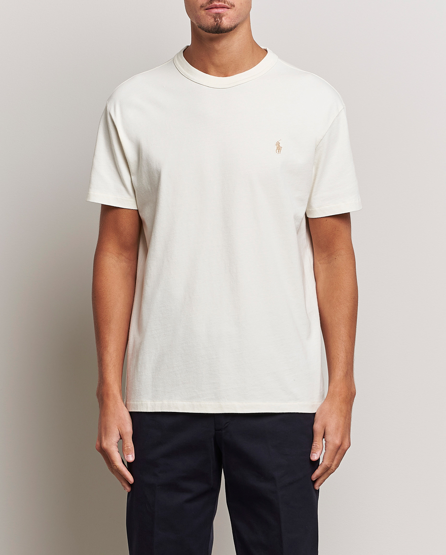 Men | White t-shirts | Polo Ralph Lauren | Loopback Crew Neck T-Shirt Clubhouse Cream