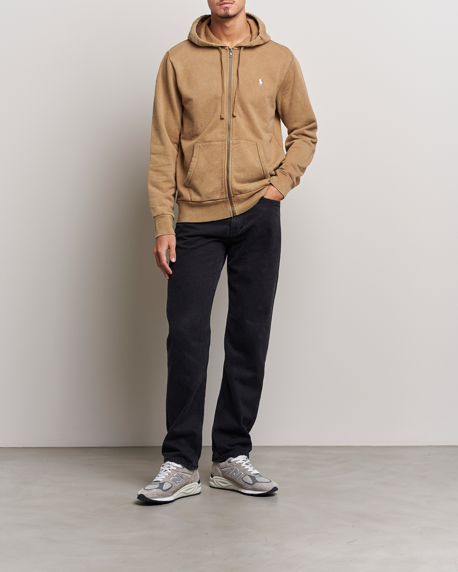 Men | Sweaters & Knitwear | Polo Ralph Lauren | Loopback Full Zip Hoodie Rustic Tan