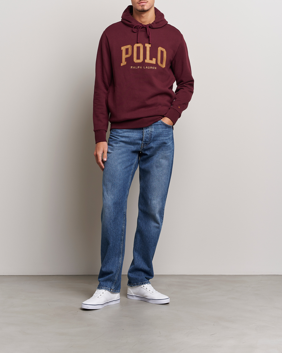 Men | Sweaters & Knitwear | Polo Ralph Lauren | RL Fleece Logo Hoodie Harvard Wine