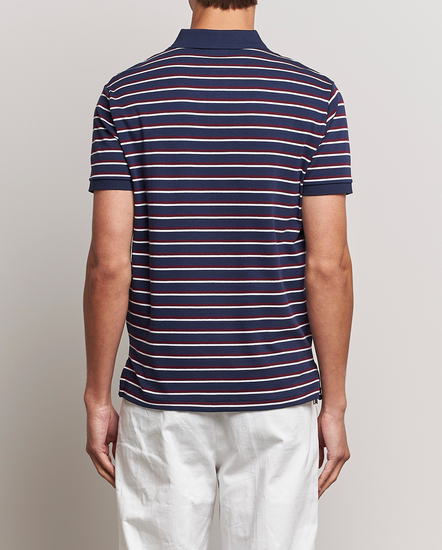 Men | Polo Shirts | Polo Ralph Lauren | Luxury Pima Cotton Striped Polo French Navy/White