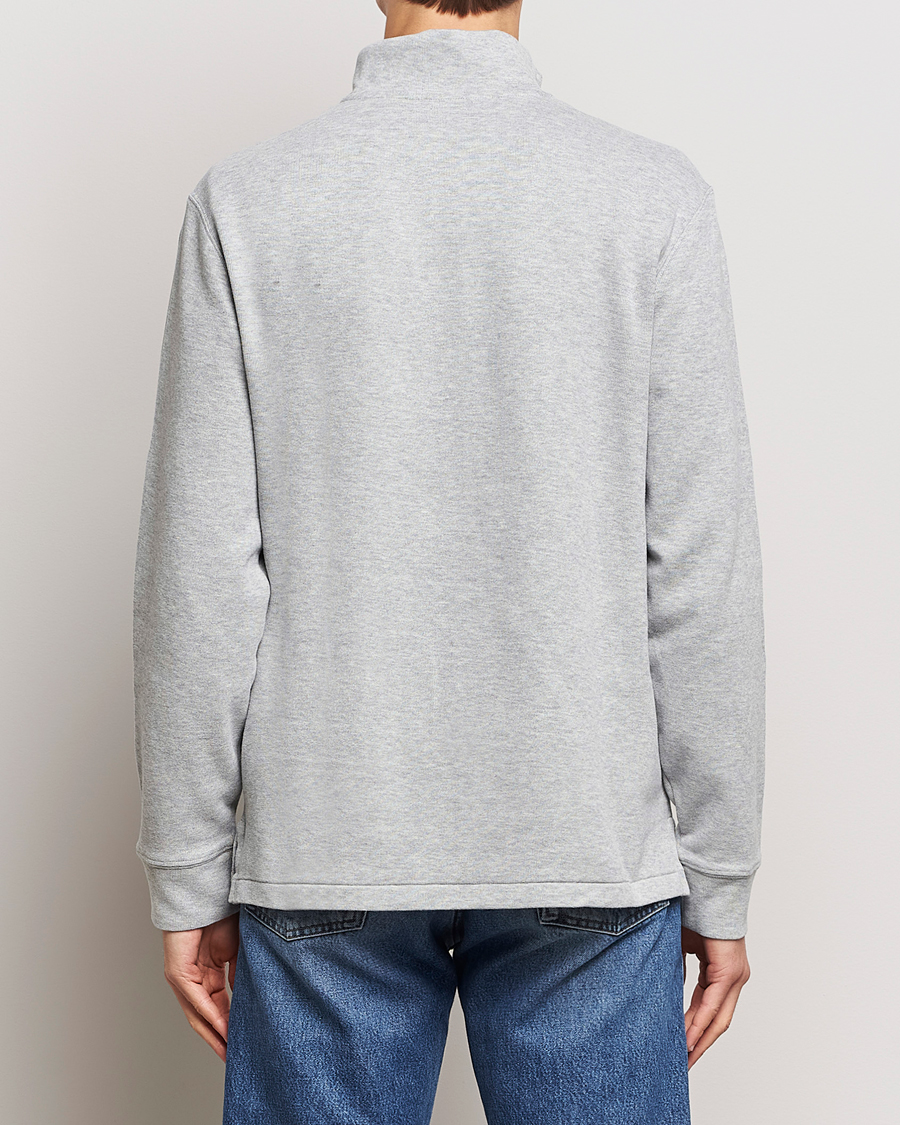 Men | Sweaters & Knitwear | Polo Ralph Lauren | Double Knit Jaquard Half Zip Sweater Andover Heather