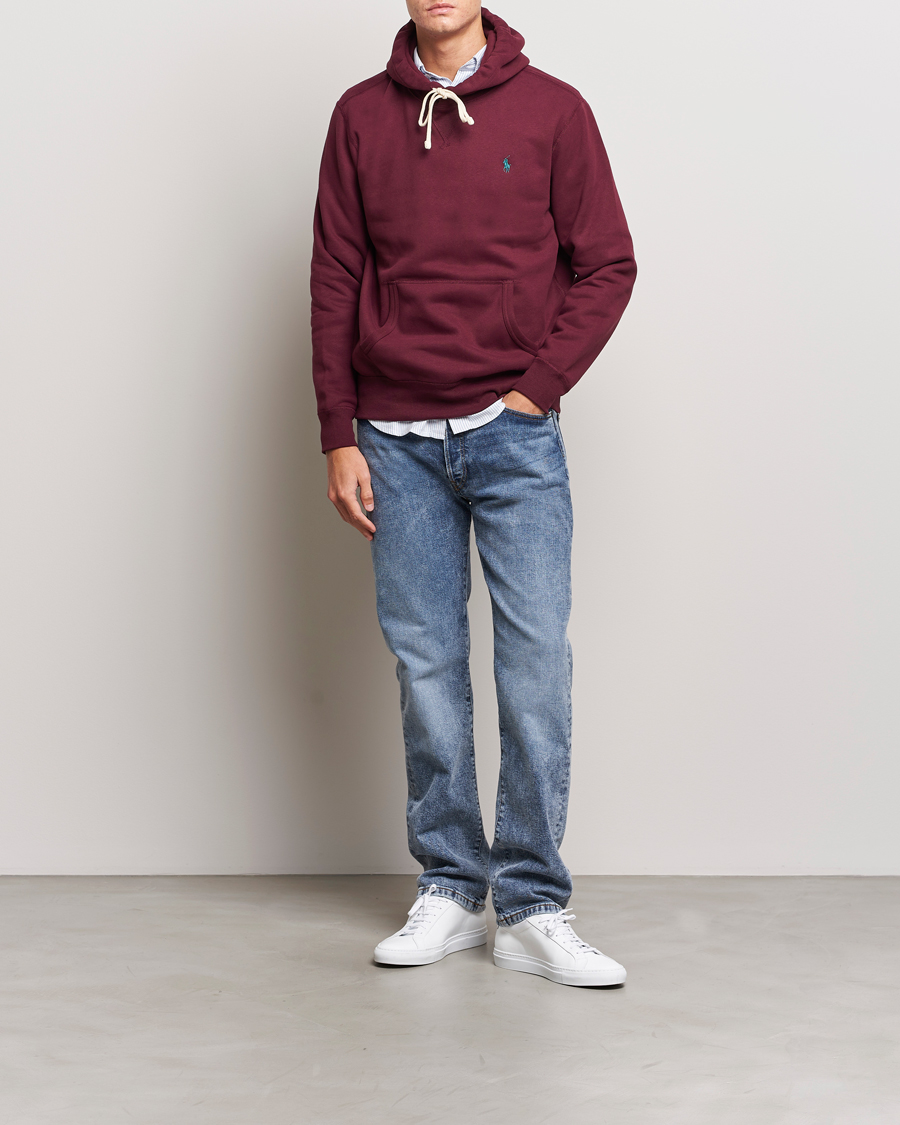Men | Sweaters & Knitwear | Polo Ralph Lauren | RL Fleece Hoodie Harvard Wine