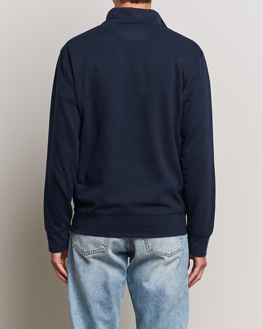 Men | Sweaters & Knitwear | Polo Ralph Lauren | Double Knit Half-Zip Sweater Aviator Navy