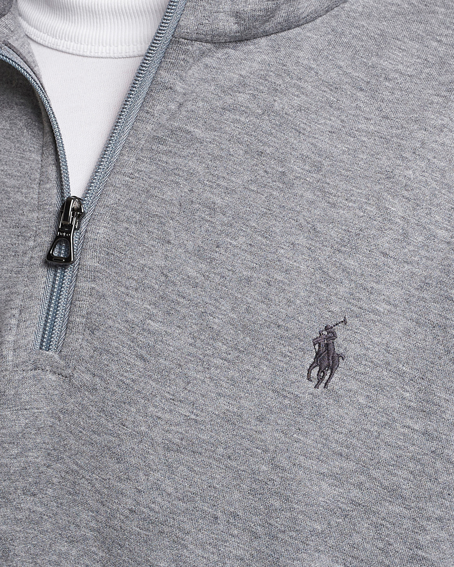 Men | Sweaters & Knitwear | Polo Ralph Lauren | Tech Double Knit Half Zip Steel Heather