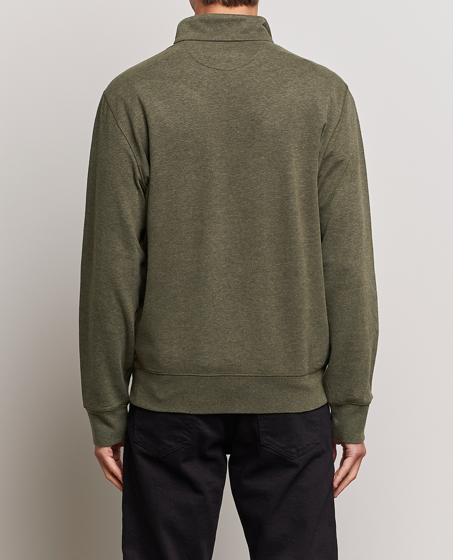 Men | Sweaters & Knitwear | Polo Ralph Lauren | Tech Double Knit Half Zip Olive Heather