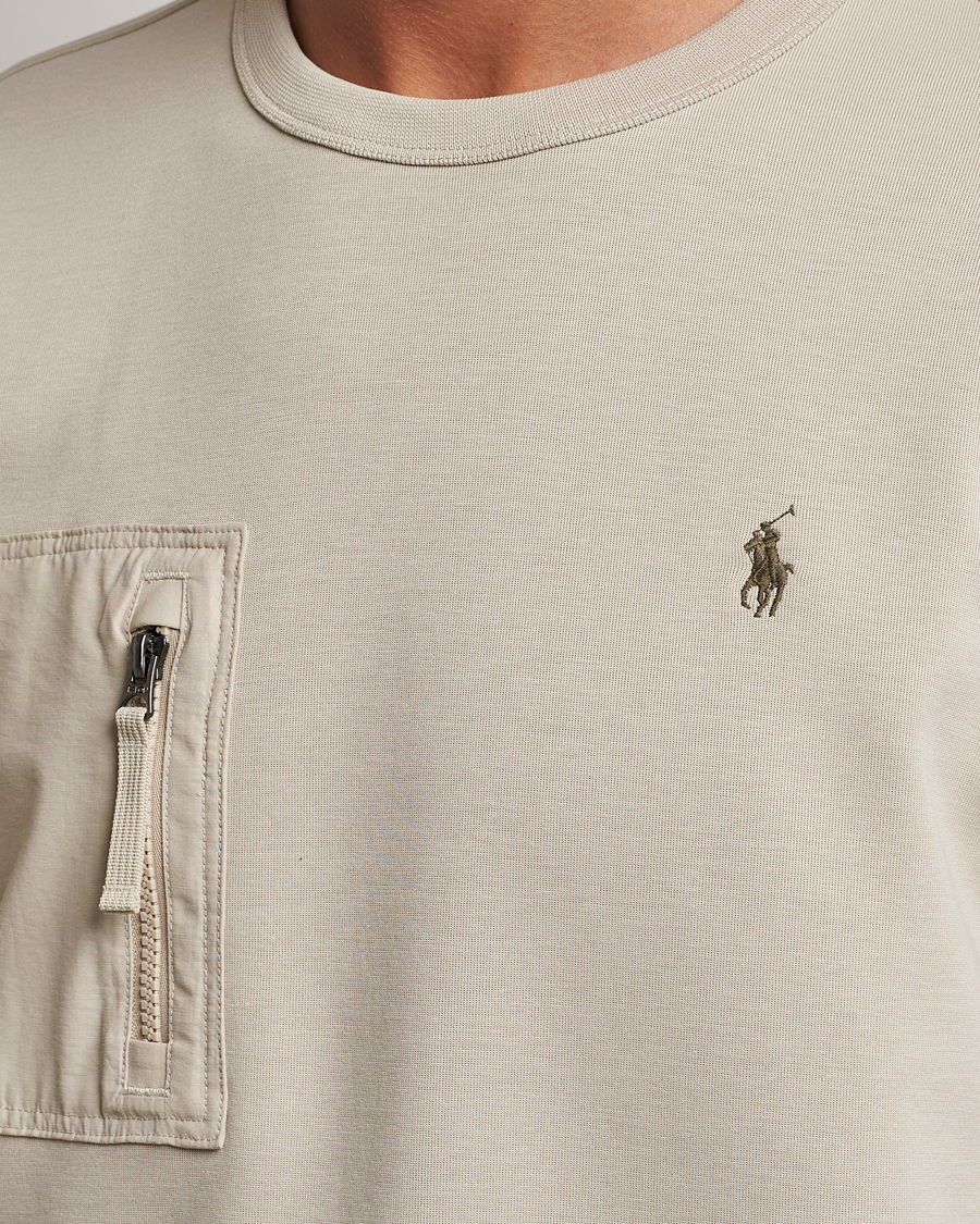 Men | Sweaters & Knitwear | Polo Ralph Lauren | Double Knit Pocket Sweatshirt Classic Stone