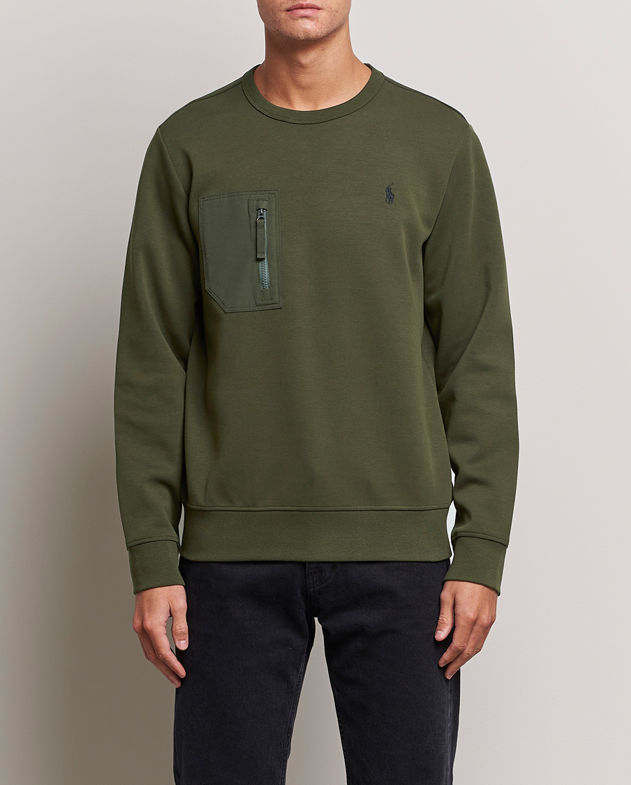 Men |  | Polo Ralph Lauren | Double Knit Pocket Sweatshirt Company Olive