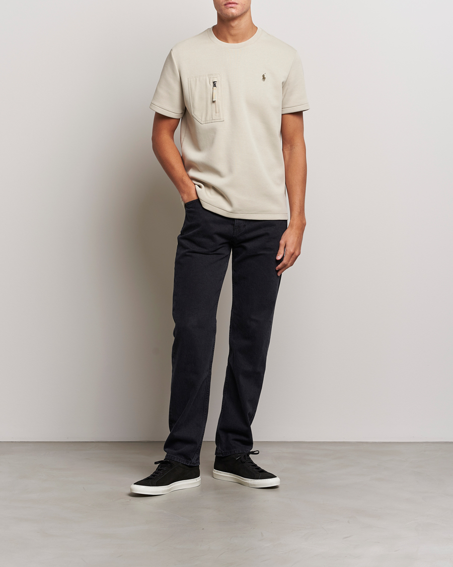 Men | T-Shirts | Polo Ralph Lauren | Double Knit Pocket T-Shirt Classic Stone