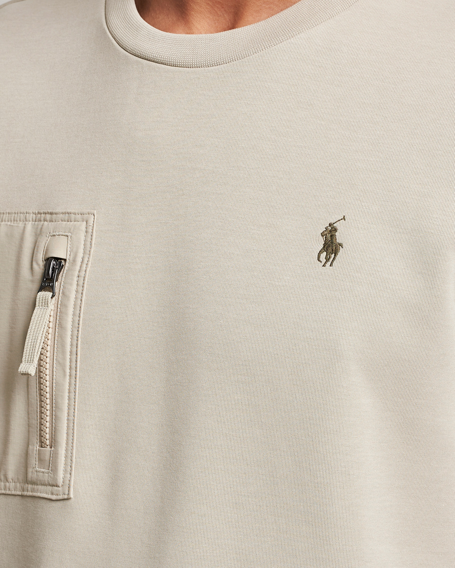 Men | T-Shirts | Polo Ralph Lauren | Double Knit Pocket T-Shirt Classic Stone