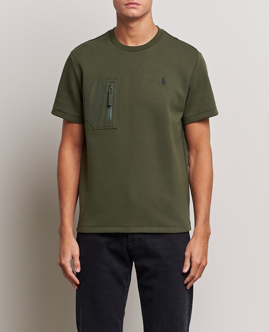 Men | Short Sleeve T-shirts | Polo Ralph Lauren | Double Knit Pocket T-Shirt Company Olive