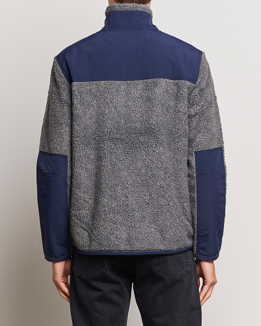 Men | Sweaters & Knitwear | Polo Ralph Lauren | Bonded Sherpa Full Zip Sweater Grey/Newport Navy
