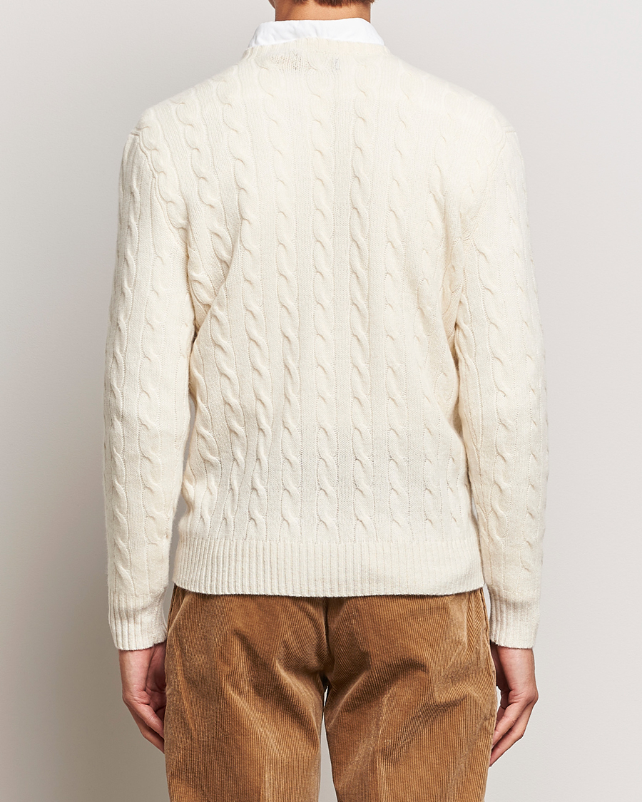 Men | Sweaters & Knitwear | Polo Ralph Lauren | Wool/Cashmere Cable Crew Neck Andover Cream