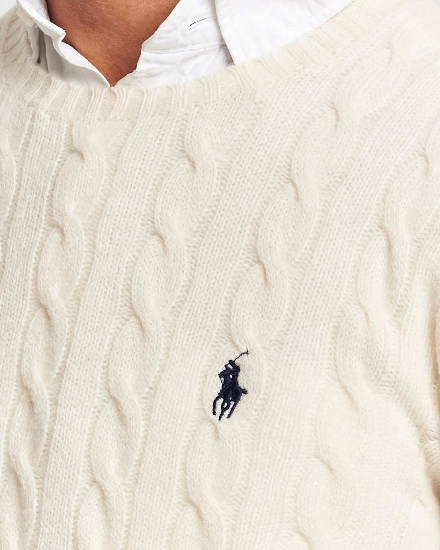 Men | Sweaters & Knitwear | Polo Ralph Lauren | Wool/Cashmere Cable Crew Neck Andover Cream