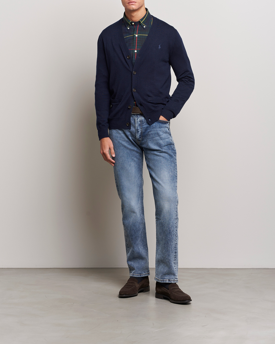 Men | Sweaters & Knitwear | Polo Ralph Lauren | Merino Knitted Cardigan Hunter Navy