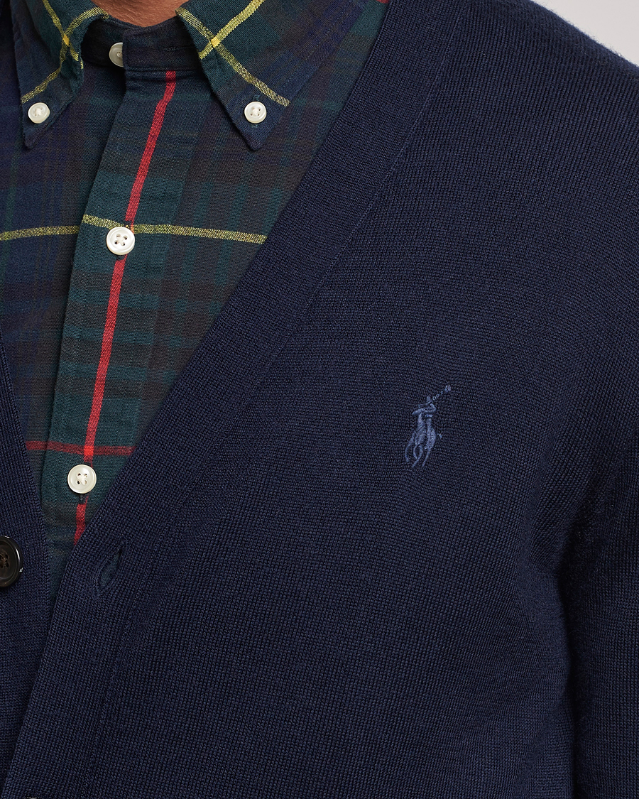 Men | Sweaters & Knitwear | Polo Ralph Lauren | Merino Knitted Cardigan Hunter Navy