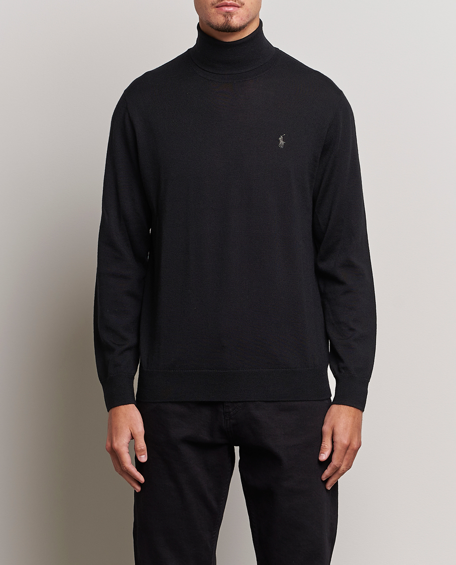 Men | Sweaters & Knitwear | Polo Ralph Lauren | Merino Knitted Rollneck Black