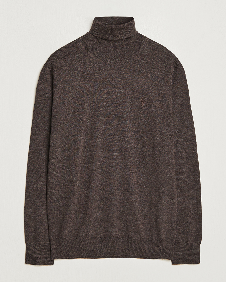 Men | Sweaters & Knitwear | Polo Ralph Lauren | Merino Knitted Rollneck Brown Heather
