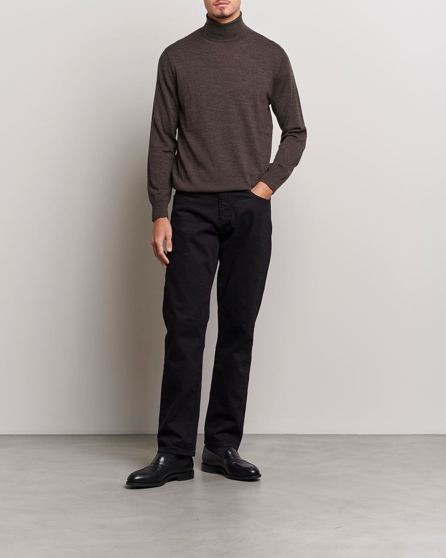 Men | Sweaters & Knitwear | Polo Ralph Lauren | Merino Knitted Rollneck Brown Heather