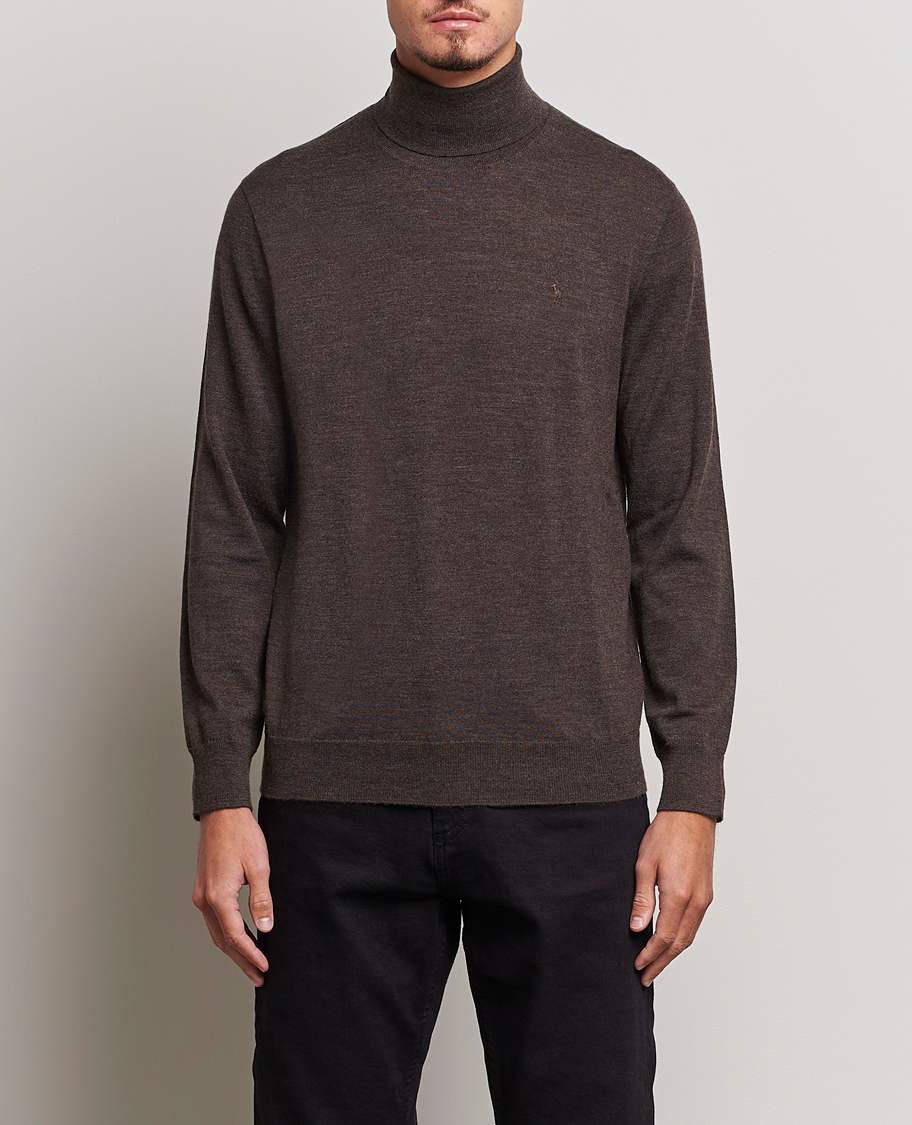Men | Sweaters & Knitwear | Polo Ralph Lauren | Merino Knitted Rollneck Brown Heather
