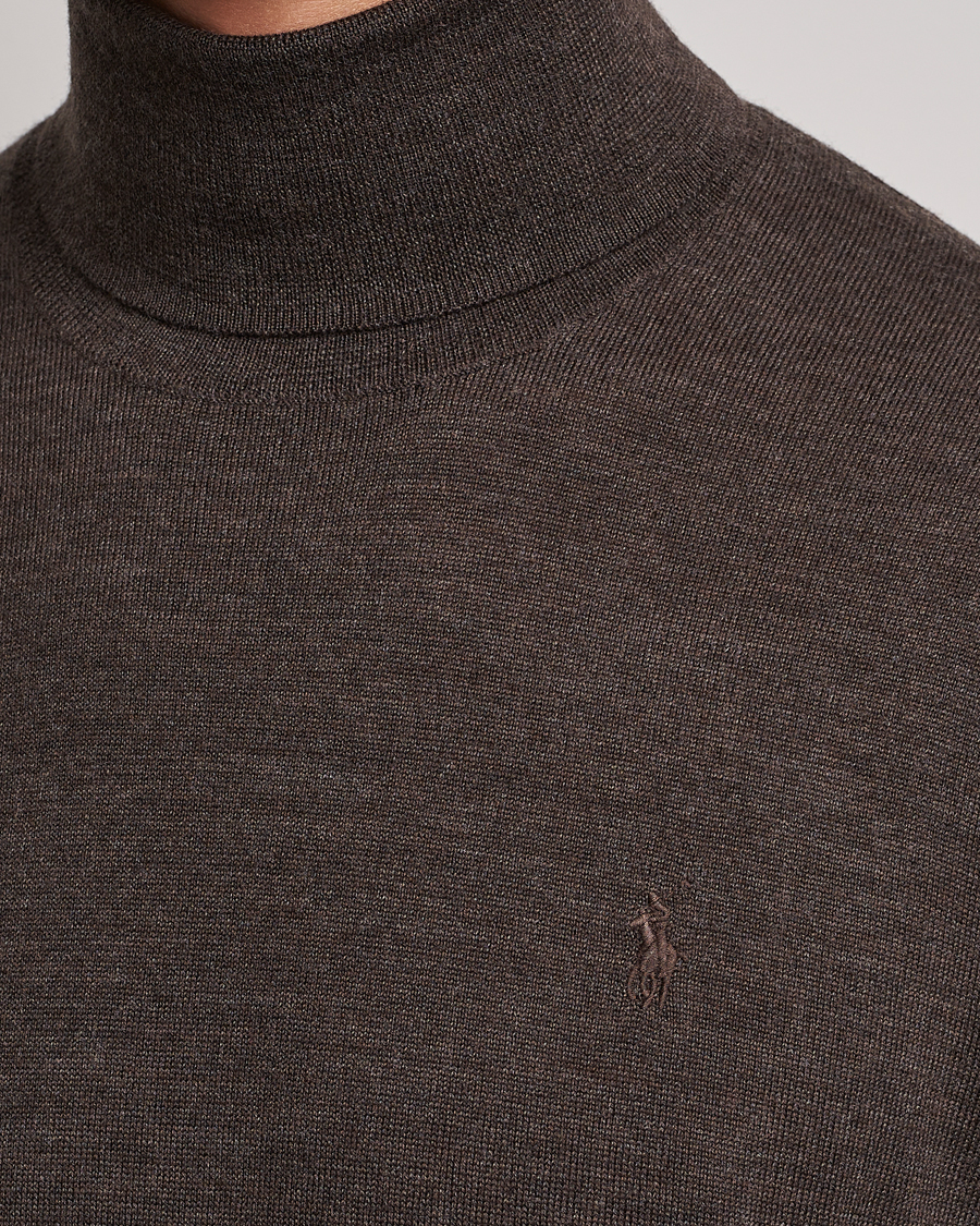 Men | Sweaters & Knitwear | Polo Ralph Lauren | Merino Knitted Rollneck Brown Heather