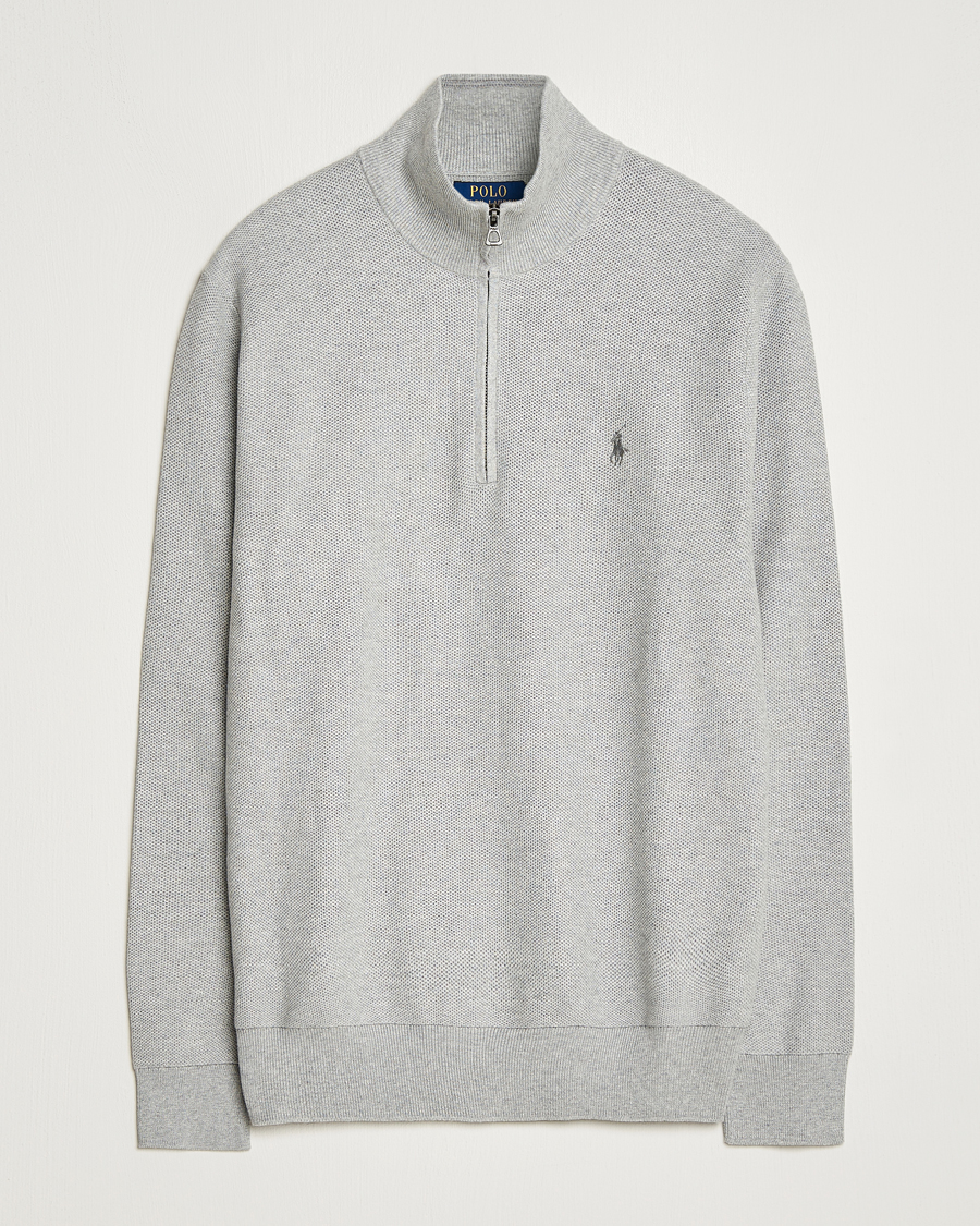 Men | Sweaters & Knitwear | Polo Ralph Lauren | Textured Half Zip Andover Heather