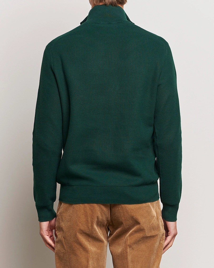 Men | Sweaters & Knitwear | Polo Ralph Lauren | Textured Half Zip Hunt Club Green