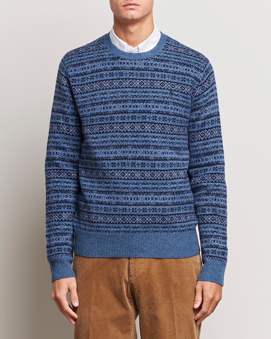 Men | Knitted Jumpers | Polo Ralph Lauren | Wool/Cashmere Fairisle Sweater Navy