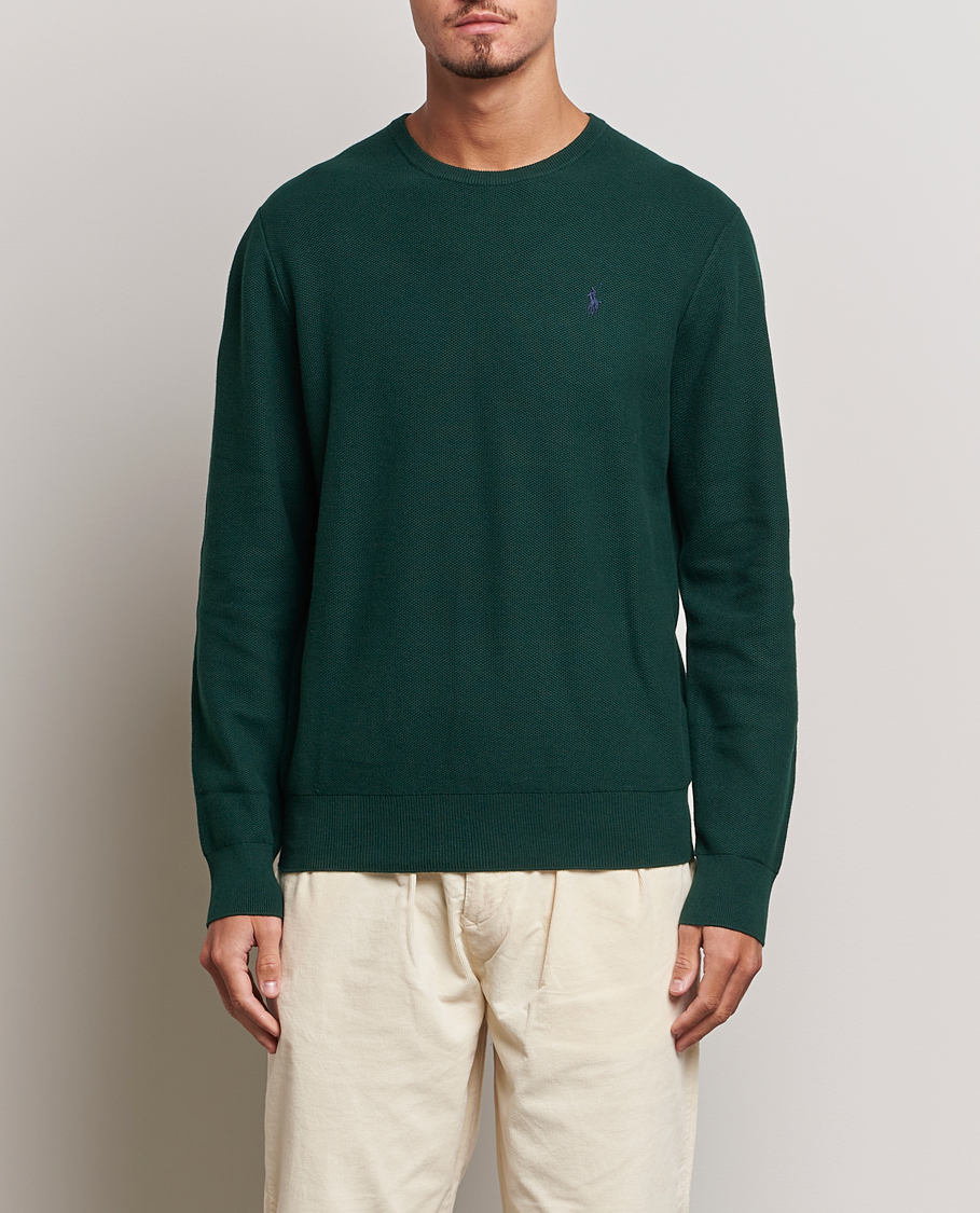 Polo Ralph Lauren Textured Crew Neck Sweater Hunt Club Green at