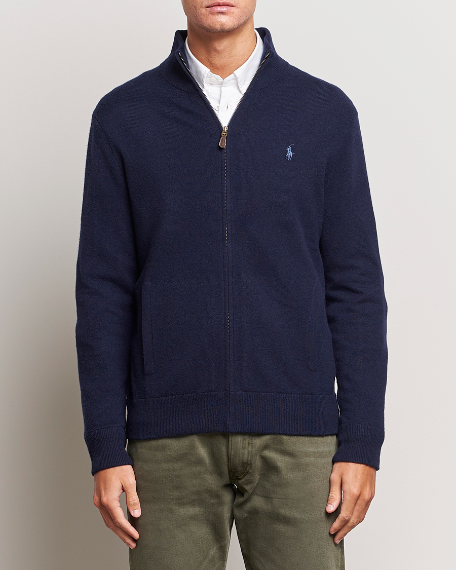 Men |  | Polo Ralph Lauren | Merino Knitted Full Zip Sweater Hunter Navy