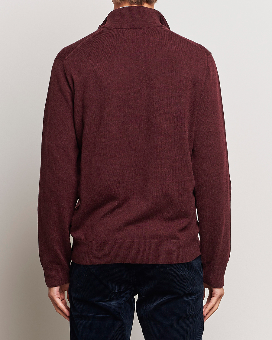 Men | Sweaters & Knitwear | Polo Ralph Lauren | Merino Half-Zip Sweater Aged Wine Heather