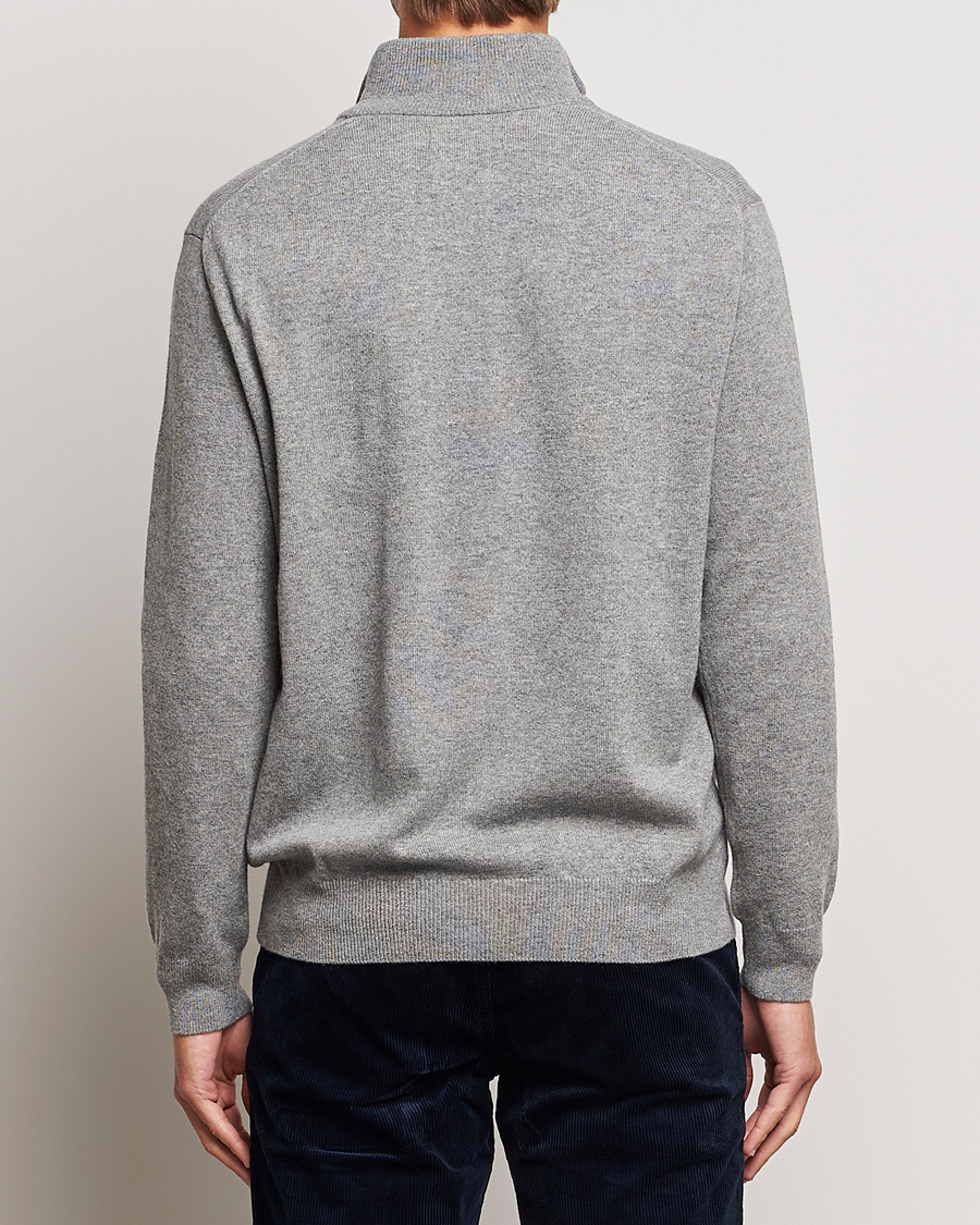 Men | Sweaters & Knitwear | Polo Ralph Lauren | Merino Half-Zip Sweater Fawn Grey Heather