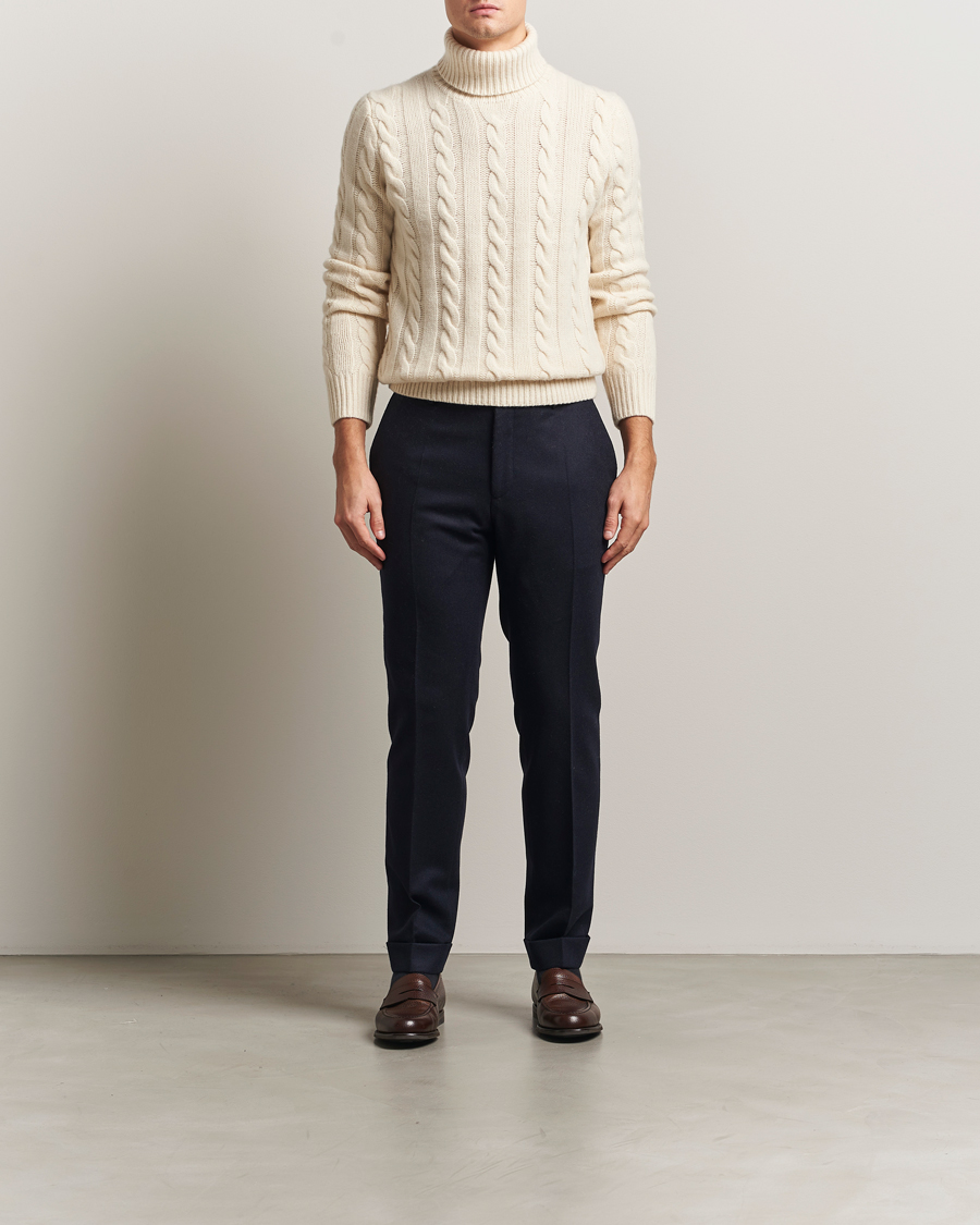 Polo Ralph Lauren Wool/Cashmere Cable Rollneck Andover Cream at