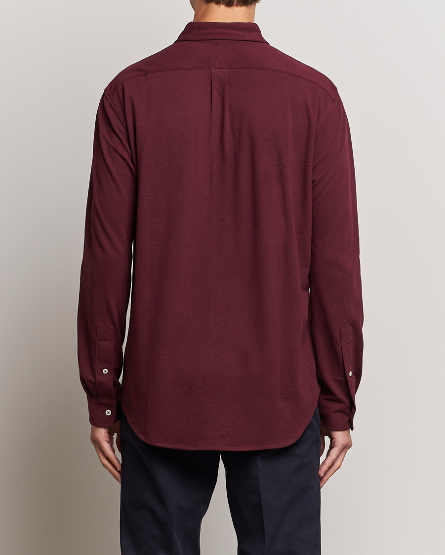 Men | Shirts | Polo Ralph Lauren | Slim Fit Featherweight Mesh Shirt Harvard Wine