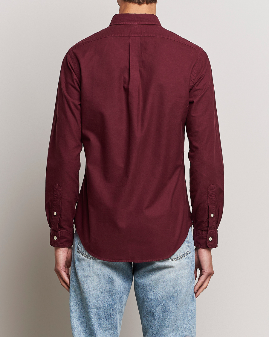 Men | Shirts | Polo Ralph Lauren | Slim Fit Garment Dyed Oxford Harvard Wine