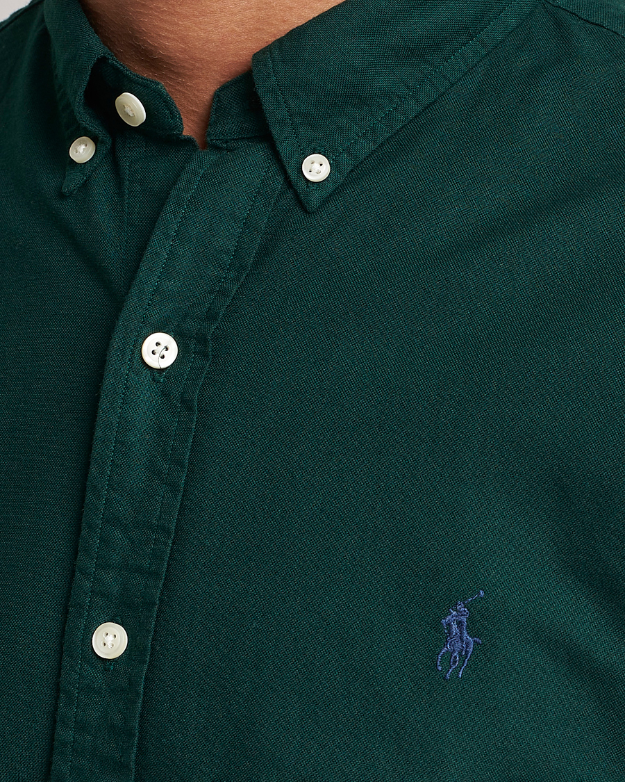 Men | Shirts | Polo Ralph Lauren | Slim Fit Garment Dyed Oxford Moss Agate