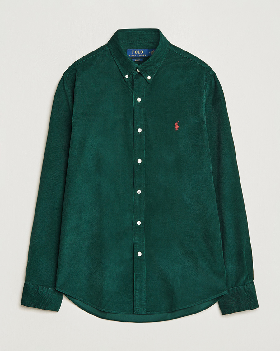 Men | Shirts | Polo Ralph Lauren | Slim Fit Corduroy Shirt Hunt Club Green