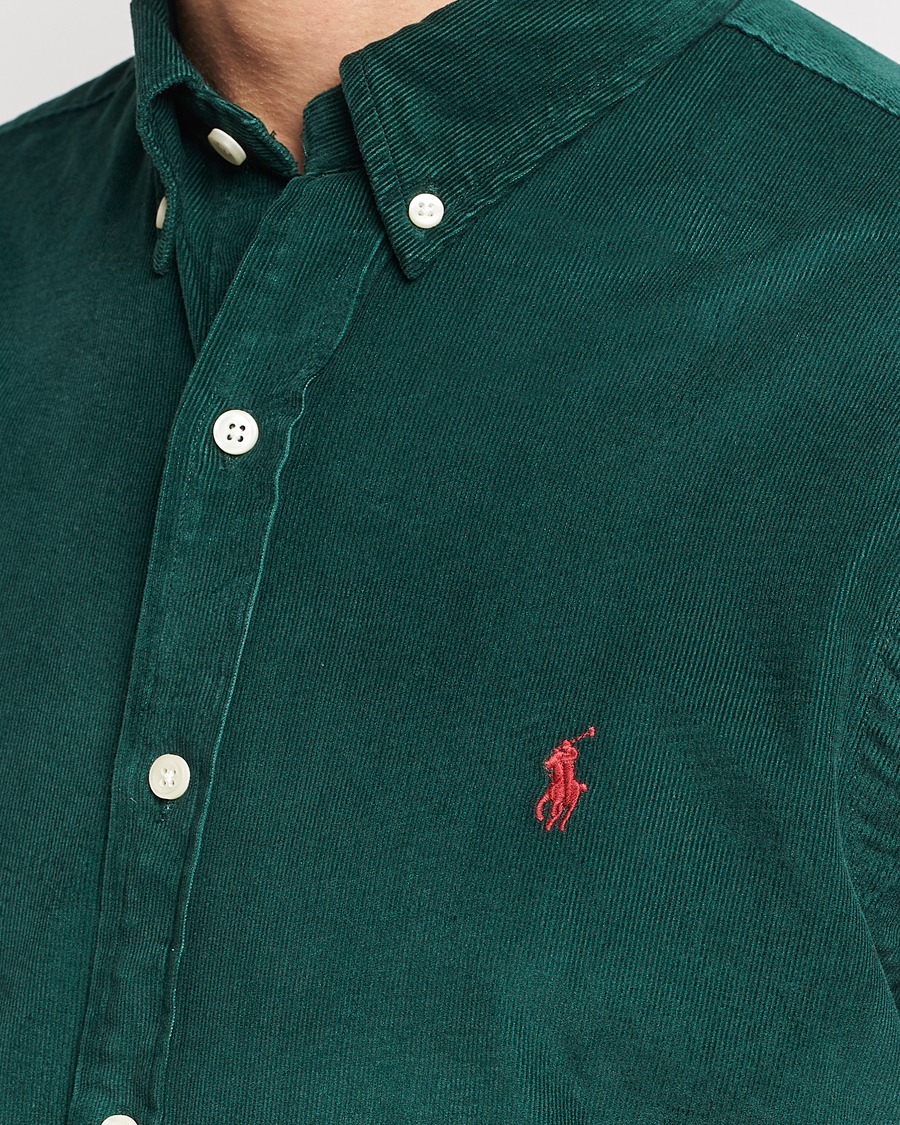 Men | Shirts | Polo Ralph Lauren | Slim Fit Corduroy Shirt Hunt Club Green