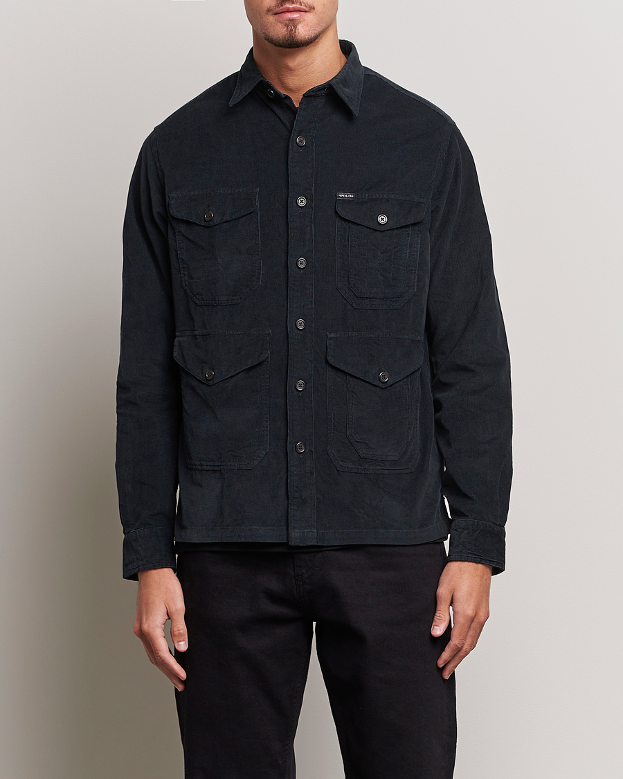 Men | Overshirts | Polo Ralph Lauren | Corduroy Pocket Overshirt Black