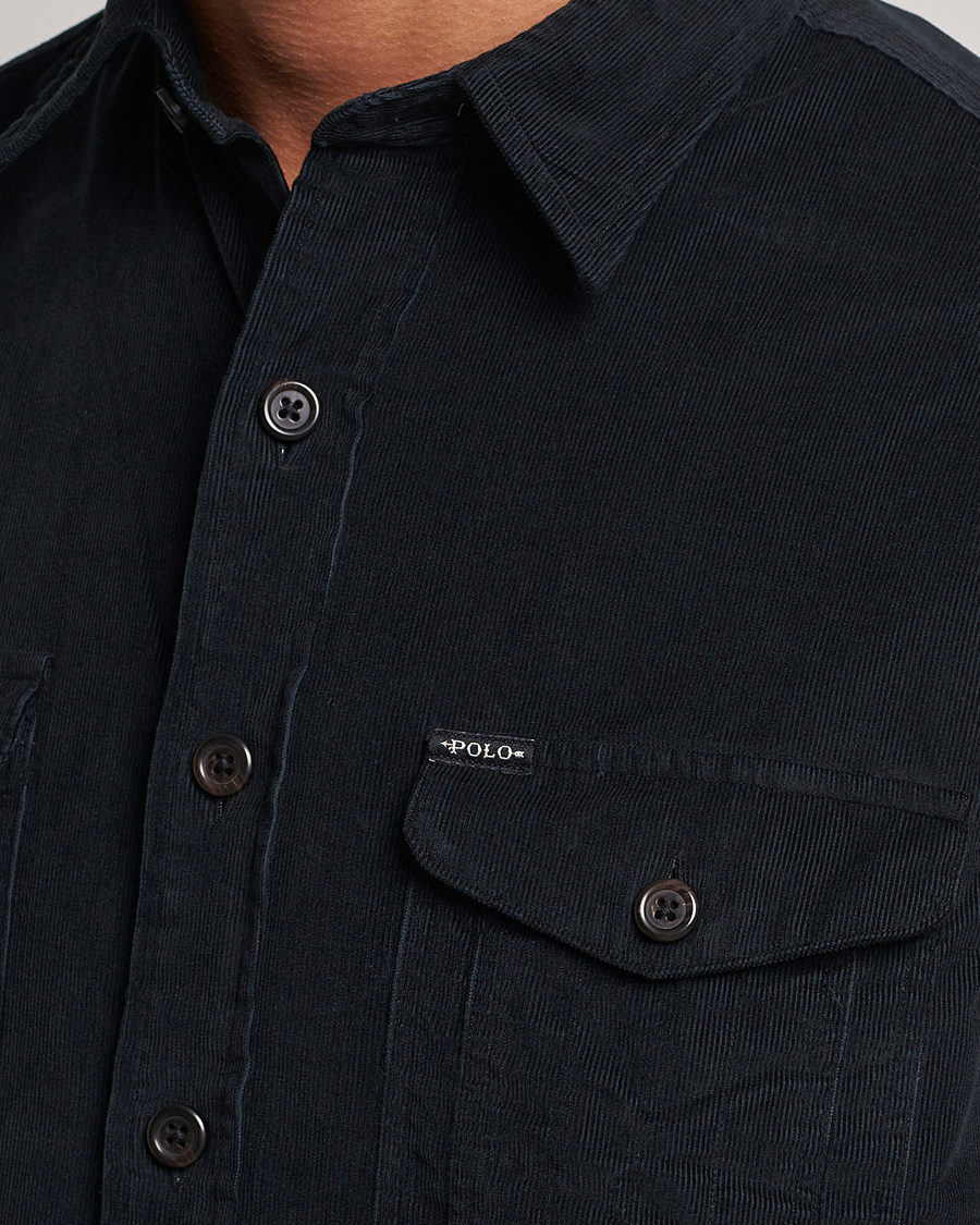 Men | Shirts | Polo Ralph Lauren | Corduroy Pocket Overshirt Black