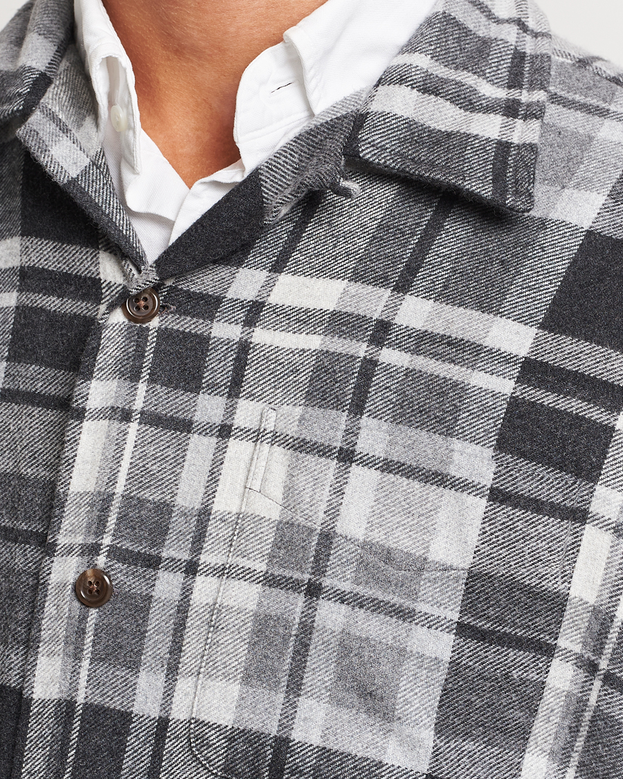 Men | Shirts | Polo Ralph Lauren | Brushed Flannel Checked Shirt Grey