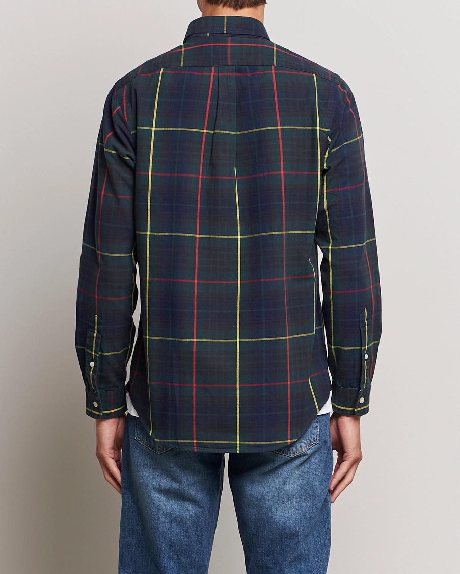 Men | Shirts | Polo Ralph Lauren | Custom Fit Checked Oxford Shirt Navy/Green