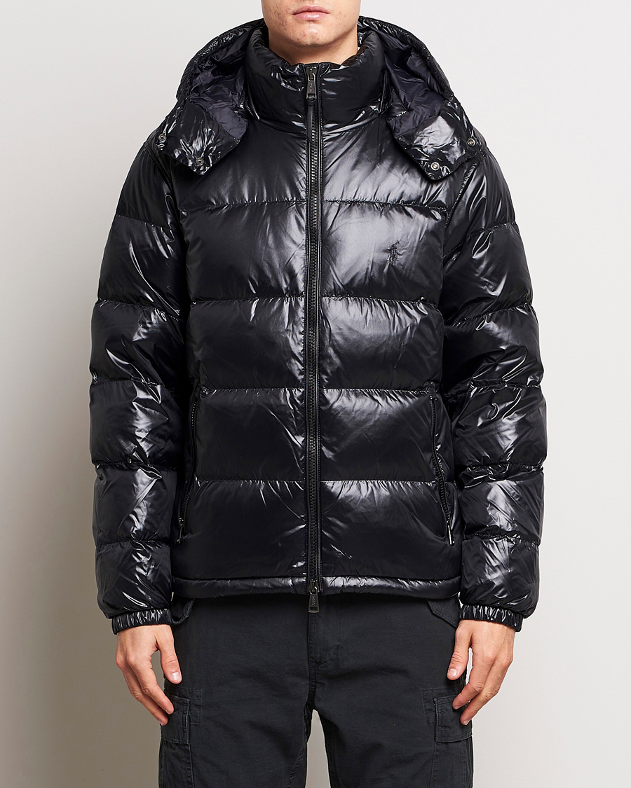Polo Ralph Lauren Flint Glossy Down Jacket Black at